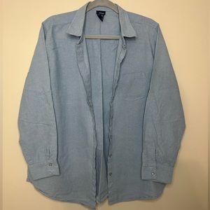 Baby blue button down shirt